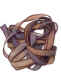 Image 2 of 1PC. PAINTED DESERT 42" Hand Dyed Finished Edge Silk Wrist Wrap Bracelet/Jewelry/Craft Ribbons