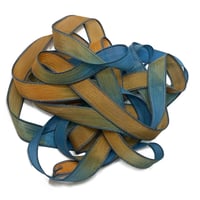 Image 2 of 1PC.  QUENCH 42" Hand Dyed Finished Edge Silk Wrist Wrap Bracelet/Jewelry/Craft Ribbons