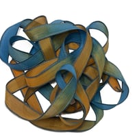 Image 3 of 1PC.  QUENCH 42" Hand Dyed Finished Edge Silk Wrist Wrap Bracelet/Jewelry/Craft Ribbons