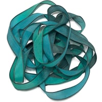 Image 2 of 1PC. RAIN FOREST 42" Hand Dyed Finished Edge Silk Wrist Wrap Bracelet/Jewelry/Craft Ribbons