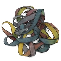Image 2 of 1PC. REFLECTION 42" Hand Dyed Finished Edge Silk Wrist Wrap Bracelet/Jewelry/Craft Ribbons