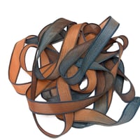 Image 2 of 1PC. ROASTED PEPPERS 42" Hand Dyed Finished Edge Silk Wrist Wrap Bracelet/Jewelry/Craft Ribbons