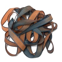 Image 5 of 1PC. ROASTED PEPPERS 42" Hand Dyed Finished Edge Silk Wrist Wrap Bracelet/Jewelry/Craft Ribbons