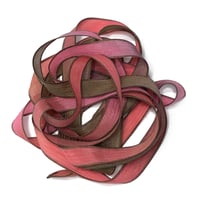 Image 3 of  1PC.  SUNDIAL 42" Hand Dyed Finished Edge Silk Wrist Wrap Bracelet/Jewelry/Craft Ribbons