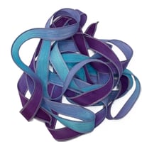 Image 2 of 1PC. WILD ORCHIDS 42" Hand Dyed Finished Edge Silk Wrist Wrap Bracelet/Jewelry/Craft Ribbons