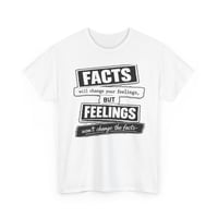 Image 4 of Facts vs Feelings Graphic T-Shirt – Bold Statement Quote Tee |  Unisex Shirt