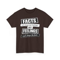Image 2 of Facts vs Feelings Graphic T-Shirt – Bold Statement Quote Tee |  Unisex Shirt