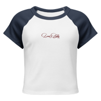 Image 16 of ‘LOVER BABY’ Embroidered Micro Rib Raglan Baby T