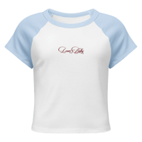 Image 7 of ‘LOVER BABY’ Embroidered Micro Rib Raglan Baby T