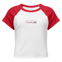 Image 1 of ‘LOVER BABY’ Embroidered Micro Rib Raglan Baby T