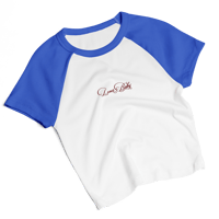 Image 15 of ‘LOVER BABY’ Embroidered Micro Rib Raglan Baby T