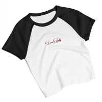 Image 12 of ‘LOVER BABY’ Embroidered Micro Rib Raglan Baby T