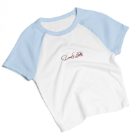 Image 9 of ‘LOVER BABY’ Embroidered Micro Rib Raglan Baby T