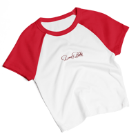 Image 3 of ‘LOVER BABY’ Embroidered Micro Rib Raglan Baby T