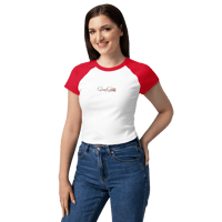 Image 22 of ‘LOVER BABY’ Embroidered Micro Rib Raglan Baby T