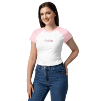 Image 23 of ‘LOVER BABY’ Embroidered Micro Rib Raglan Baby T