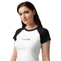 Image 25 of ‘LOVER BABY’ Embroidered Micro Rib Raglan Baby T