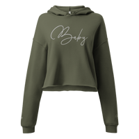 Image 9 of ‘BABY’ Embroidered Crop Hoodie
