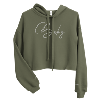 Image 18 of ‘BABY’ Embroidered Crop Hoodie