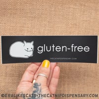 Gluten Free Sticker, featuring Anxiety Cat