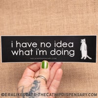 I Have No Idea What I'm Doing Sticker, featuring Anxiety Cat