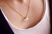 Image 5 of Tiny bird hand painted charm pendant necklace