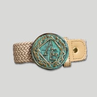 Image 1 of METALLUM™ logo Rope Belt - 𝐺𝑟𝑒𝑒𝑛/𝐵𝑒𝑖𝑔𝑒
