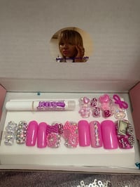 Image 1 of She did that medium square gel press on nails for teenagers and adults select your color