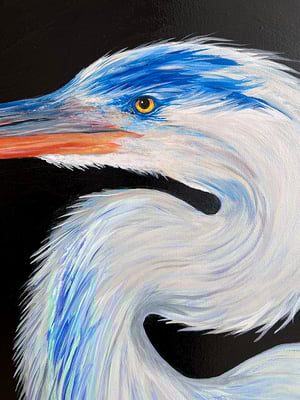 169. Blue Heron Painting