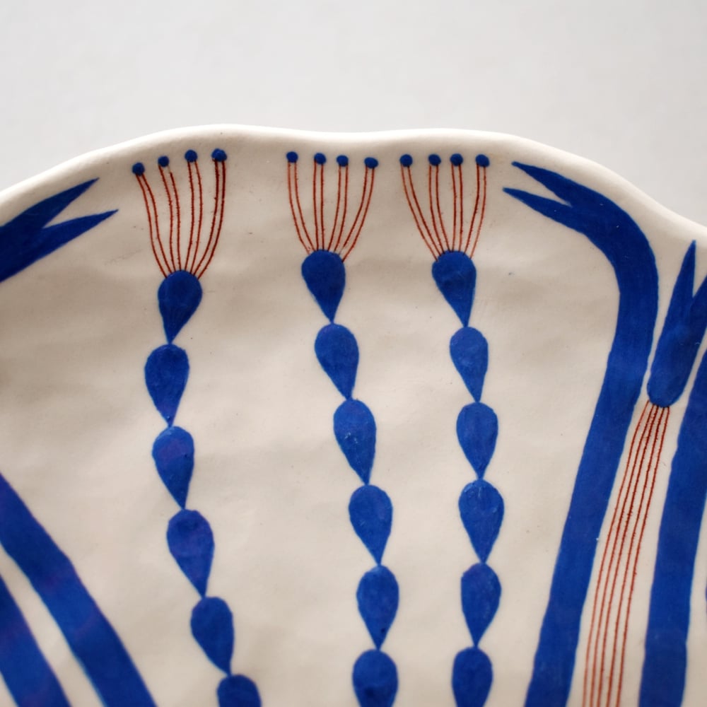 Image of Black Flower Plate