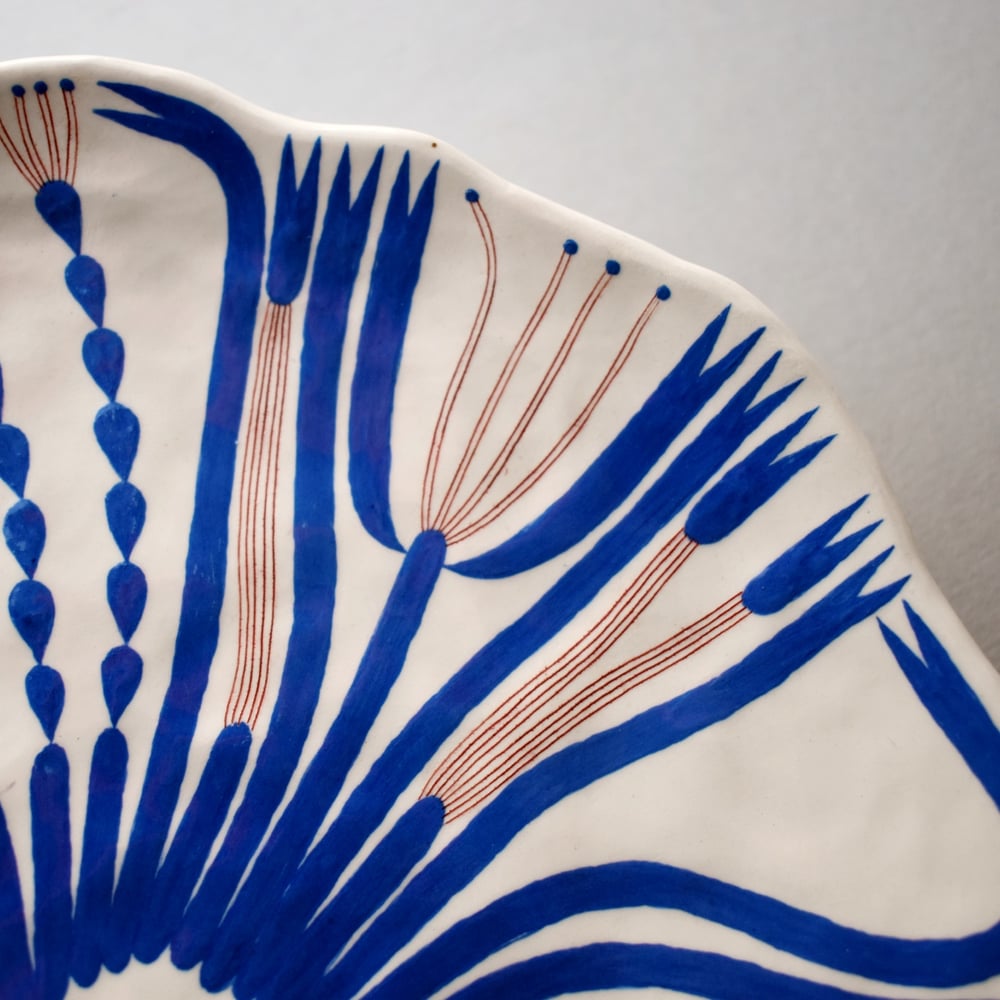 Image of Black Flower Plate