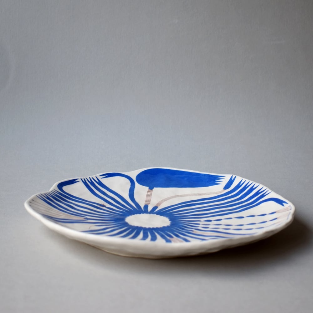 Image of Black Flower Plate