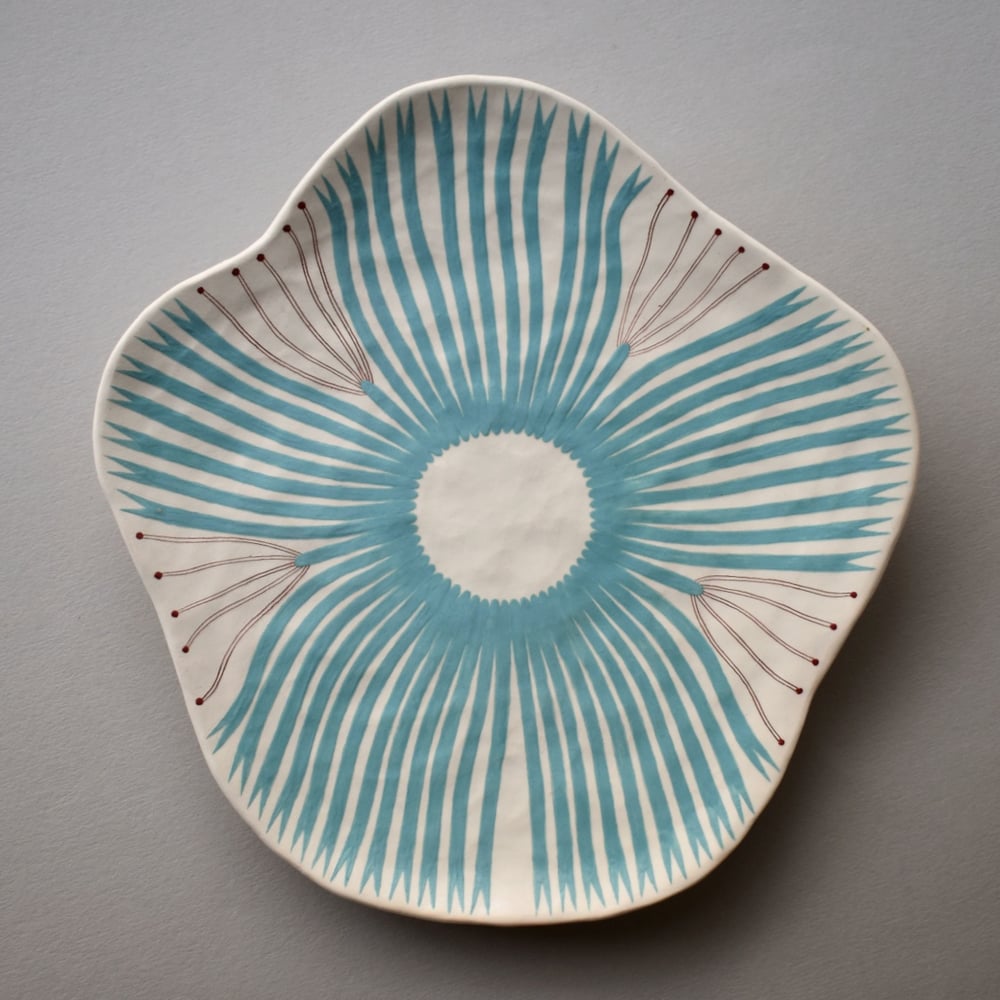 Image of Turquoise Sea Plant Plate