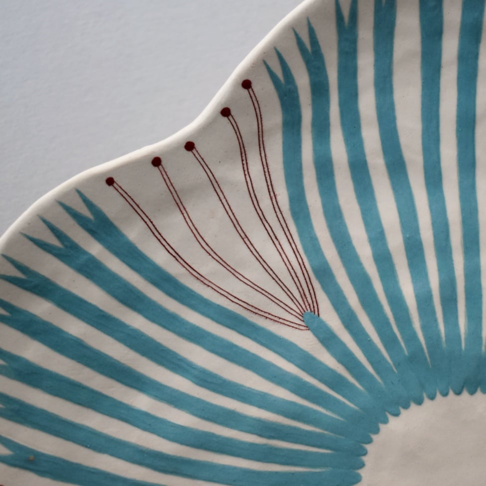 Image of Turquoise Sea Plant Plate