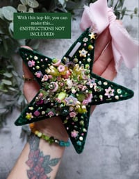 Image 5 of GREEN & Pink TOP-UP Kit for Embellished Star Ornament 
