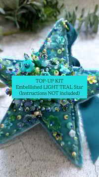 Image 1 of LIGHT TEAL TOP-UP kit for Embellished Star Ornament 