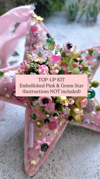 Image 1 of PINK & Green TOP-UP Kit for Embellished Star Ornament 