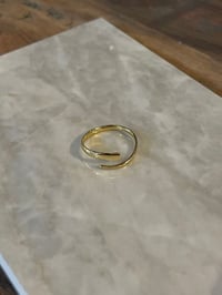 Image 1 of Adjustable two lined Gold Ring Stainless Steel - No. 8