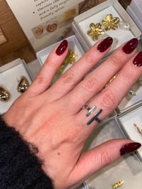 Image 3 of Horizontal Lined Silver Ring Stainless Steel - No. 20