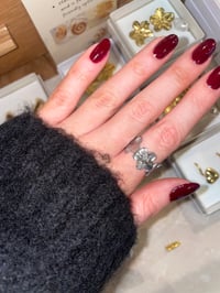 Image 2 of Adjustable Flower Ring Stainless Steel - No. 21