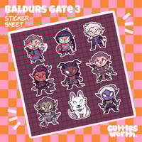 Baldurs Gate 3 Stickersheet