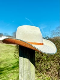Image 5 of “Volunteer to Love Me” Rhinestone Cowboy Hat, Covered Suede Heart Shaped Bedazzled Hats