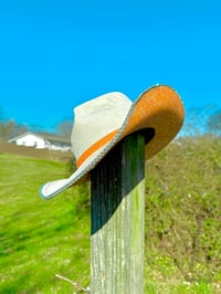 Image 6 of “Volunteer to Love Me” Rhinestone Cowboy Hat, Covered Suede Heart Shaped Bedazzled Hats