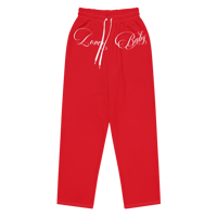 Image 1 of ‘LOVER BABY’ Red Wide-leg Sweatpants