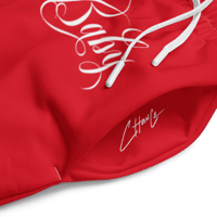 Image 3 of ‘LOVER BABY’ Red Wide-leg Sweatpants