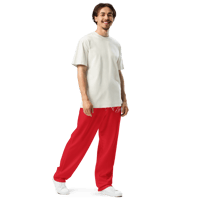 Image 10 of ‘LOVER BABY’ Red Wide-leg Sweatpants