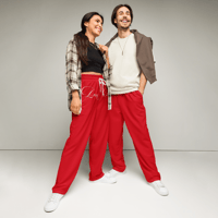 Image 15 of ‘LOVER BABY’ Red Wide-leg Sweatpants