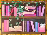 Image 1 of Large Bookshelf Acrylic on Canvas