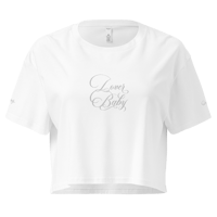Image 1 of ‘LOVER BABY’ Embroidered Crop Top
