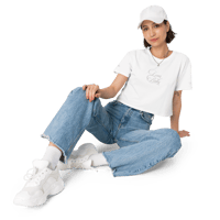 Image 20 of ‘LOVER BABY’ Embroidered Crop Top